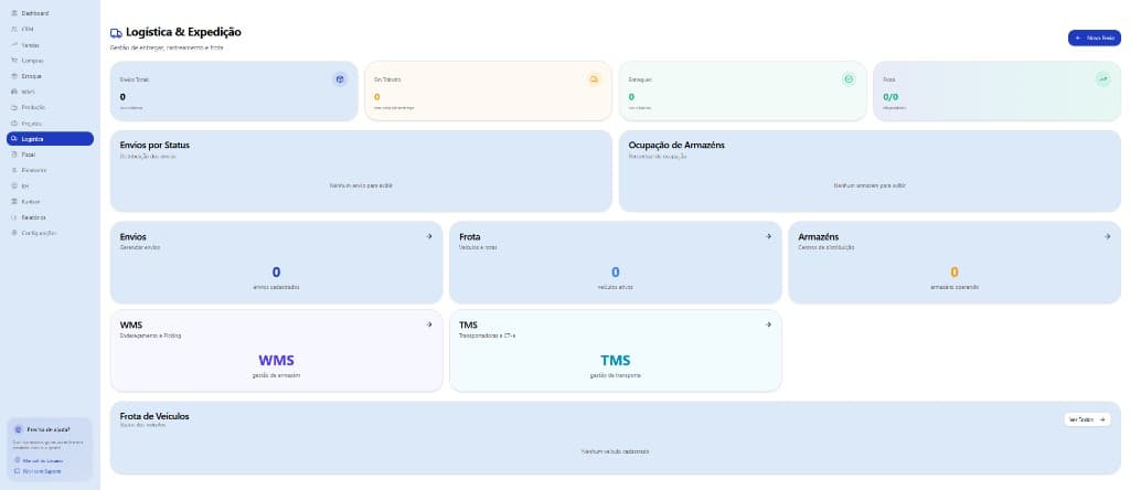 Logística e Expedição do Inbox ERP